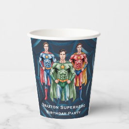 Verjaardagsfeestje voor jongens papieren bekers