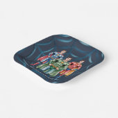 Verjaardagsfeestje voor jongens papieren bordje (Gebogen)