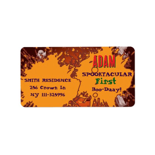 Verjaardagsfeestje voor kinderen Halloween Hallowe Etiket (Voorkant)