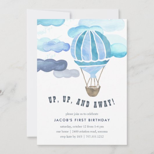 Verjaardagsfeestje voor kinderen in de lucht Uitno Kaart (Voorkant)