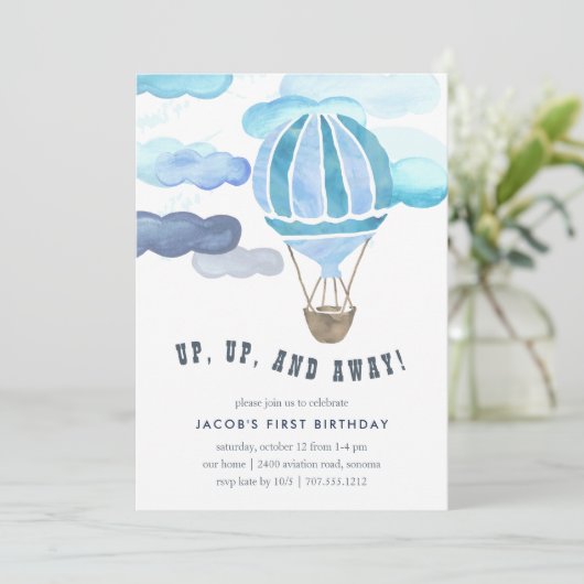 Verjaardagsfeestje voor kinderen in de lucht Uitno Kaart (Staand voorkant)