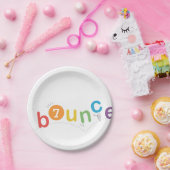 verjaardagsfeestje voor kinderen in het bijschrift papieren bordje (Feest)