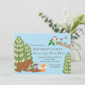 Verjaardagsfeestje voor kinderen in Woodland Kaart (Staand voorkant)