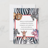 Verjaardagsfeestje voor kinderen met 'Alle feestbe Bedankkaart (Achterkant)