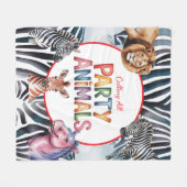 Verjaardagsfeestje voor kinderen met 'Alle feestdi Fleece Deken (Voorkant (Horizontaal))