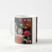 Verjaardagsfeestje voor kinderen met ballonnen en  koffiemok (Voorkant links)