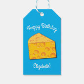 Verjaardagsfeestje voor kinderen met kaas cadeaulabel (Voorkant)