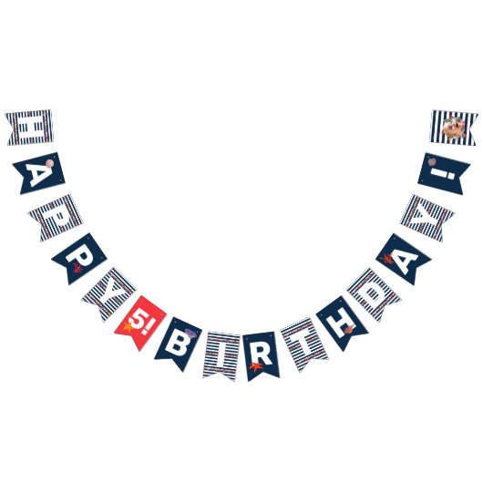 Verjaardagsfeestje voor kinderen met zee vlaggetjes (Alle)