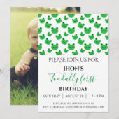 verjaardagsfeestje voor kinderen van Froggy Kaart (Voorkant / Achterkant)