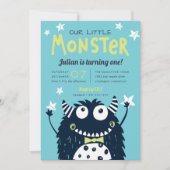 Verjaardagsfeestje voor Kleine Monsters Kinderen Kaart (Voorkant)