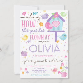 Verjaardagsfeestje voor kleine vogels kaart