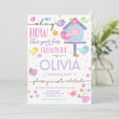 Verjaardagsfeestje voor kleine vogels kaart (Staand voorkant)