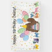 Verjaardagsfeestje voor langharige bruine Perzisch Spandoek (Verticaal)