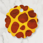 Verjaardagsfeestje voor mama-giraffe en baby  bedankjes labels (Achterkant)