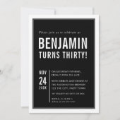 VERJAARDAGSFEESTJE VOOR MANNEN moderne typografie  Kaart (Voorkant)