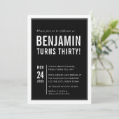 VERJAARDAGSFEESTJE VOOR MANNEN moderne typografie  Kaart (Staand voorkant)