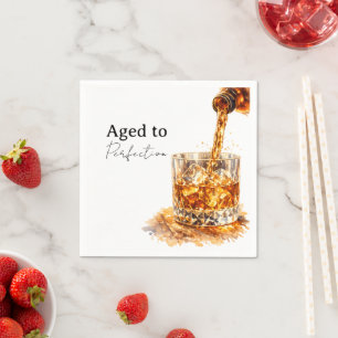 Verjaardagsfeestje voor mannen 'Verouderd tot in p Servet