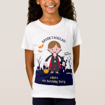 Verjaardagsfeestje voor meisjes in Halloween-kostu