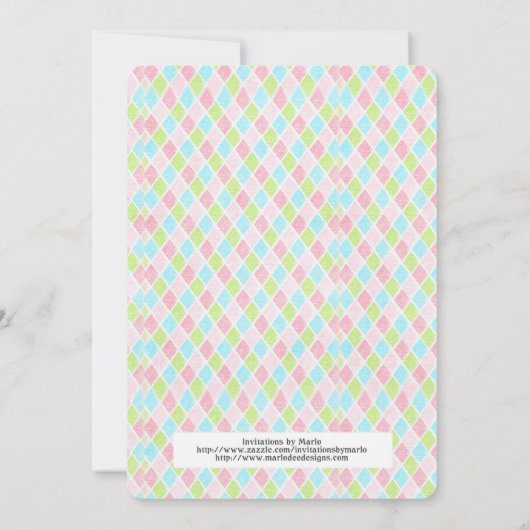 Verjaardagsfeestje voor meisjes Nodig meisje d4 ui Kaart (Achterkant)