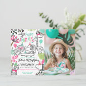 Verjaardagsfeestje voor Party Animals Kaart (Staand voorkant)