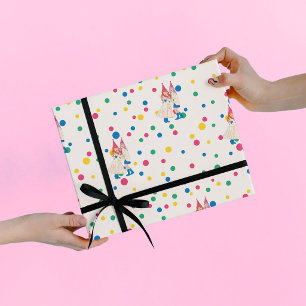 Verjaardagsfeestje voor Pastel Zusters Inpakpapier Vel