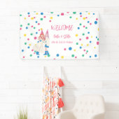 Verjaardagsfeestje voor Pastel Zusters Spandoek (Insitu)