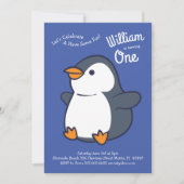 Verjaardagsfeestje voor pinguïns kaart (Voorkant)