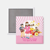 verjaardagsfeestje voor pop ster magneet (Voorkant / Achterkant)