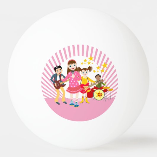 verjaardagsfeestje voor pop ster pingpongbal (Voorkant)