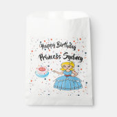 Verjaardagsfeestje voor prinsessen bedankzakje (Voorkant)