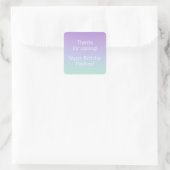 Verjaardagsfeestje voor Rainbow Boy Vierkante Sticker (Tas)