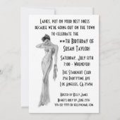 Verjaardagsfeestje voor retro-diva's kaart (Achterkant)