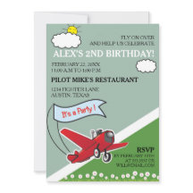 Verjaardagsfeestje voor rood vliegtuig