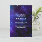 Verjaardagsfeestje voor ruimte kinderen. Planetari Kaart (Staand voorkant)