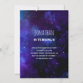 Verjaardagsfeestje voor ruimte kinderen. Planetari Kaart