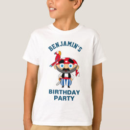 Verjaardagsfeestje voor schattige piratenkinderen t-shirt