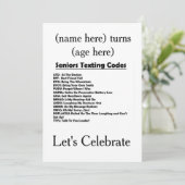 **VERJAARDAGSFEESTJE VOOR SENIOREN** UITNODIGEN (L KAART (Staand voorkant)