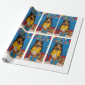 Verjaardagsfeestje voor Shelties Cadeaupapier (Uitgerold)