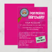 Verjaardagsfeestje voor spion / geheim / speciaal  kaart (Voorkant / Achterkant)