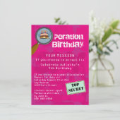 Verjaardagsfeestje voor spion / geheim / speciaal  kaart (Staand voorkant)