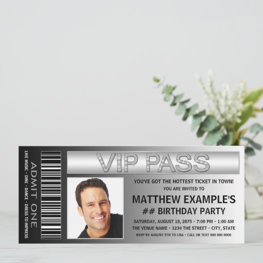 Verjaardagsfeestje voor tickets voor Mans Kaart (Staand voorkant)