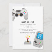 Verjaardagsfeestje voor Videogames Kaart (Voorkant)