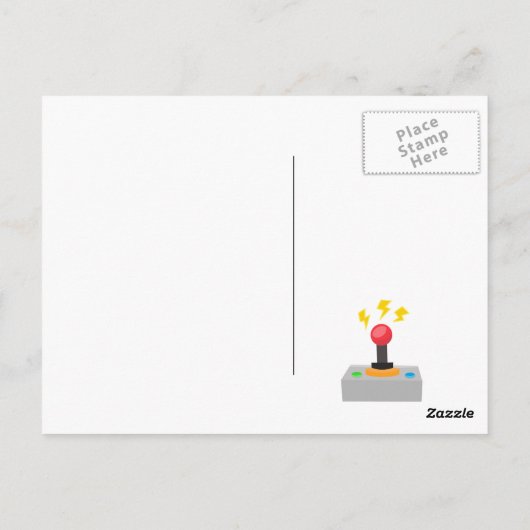 Verjaardagsfeestje voor videospelletjes briefkaart (Achterkant)