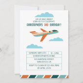  verjaardagsfeestje voor vliegtuigen kaart (Voorkant)