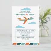  verjaardagsfeestje voor vliegtuigen kaart (Staand voorkant)