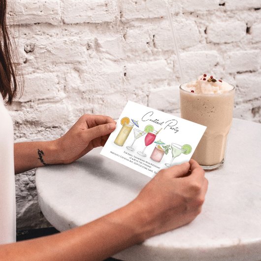 Verjaardagsfeestje voor volwassenen Kleurrijke coc Briefkaart