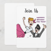 *** VERJAARDAGSFEESTJE VOOR VOLWASSENEN*** UITNODI KAART (Voorkant / Achterkant)