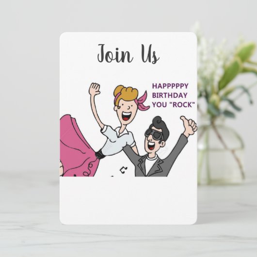 *** VERJAARDAGSFEESTJE VOOR VOLWASSENEN*** UITNODI KAART (Staand voorkant)