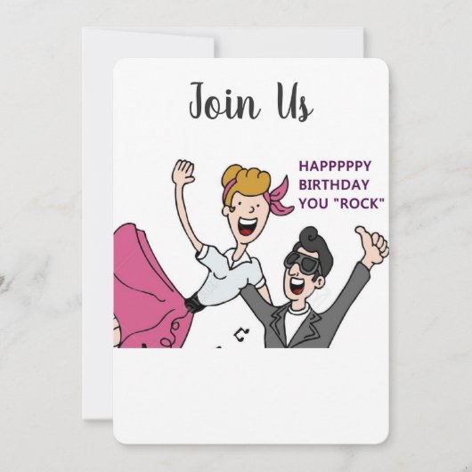 *** VERJAARDAGSFEESTJE VOOR VOLWASSENEN*** UITNODI KAART (Voorkant)