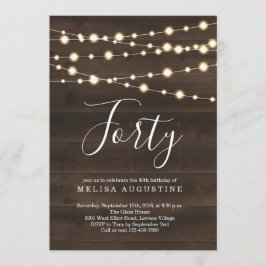 Verjaardagsfeestje voor vrouwen - Rustiek Kaart